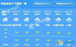 呼市天气预报一周天气（内蒙呼市天气预报一周天气）